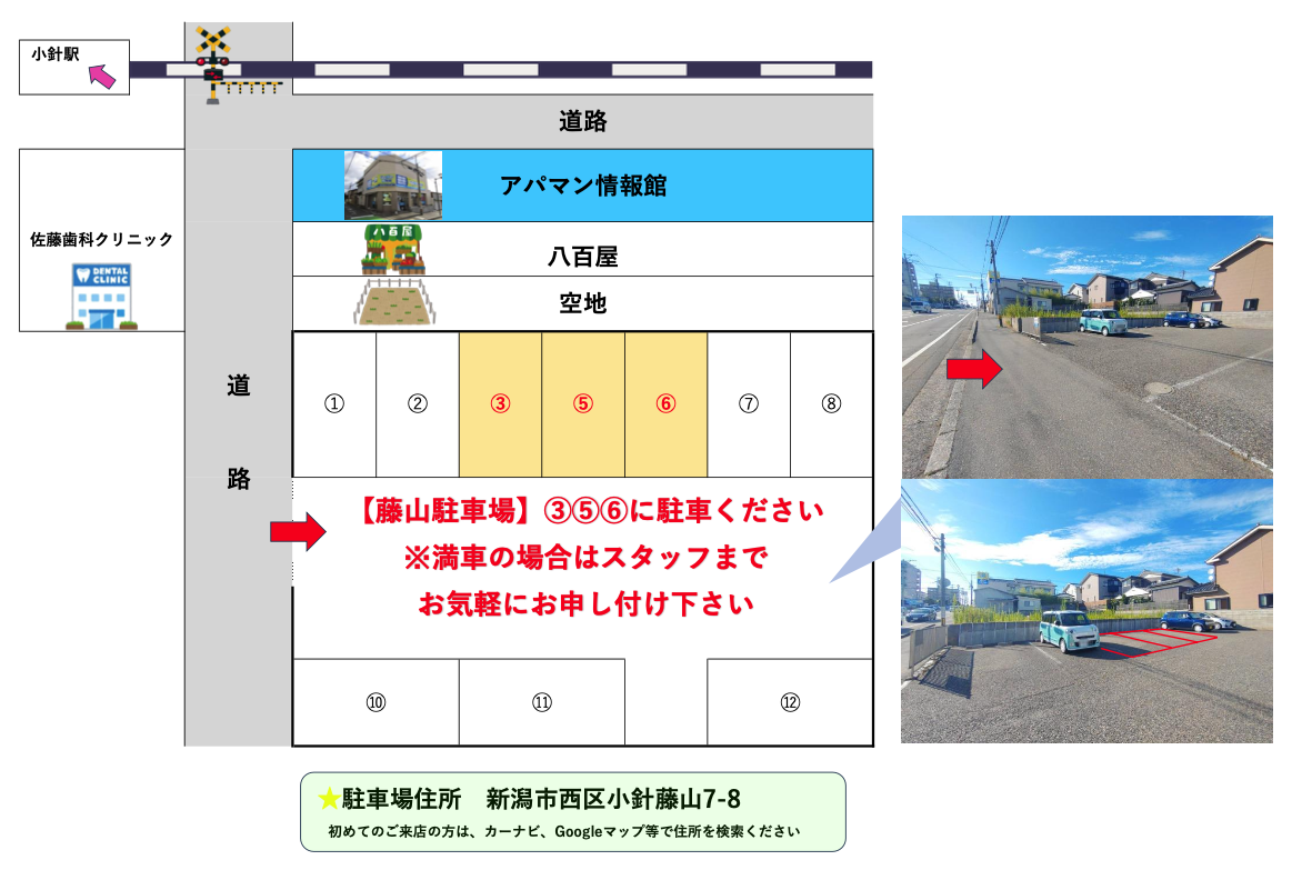 西新潟店駐車場